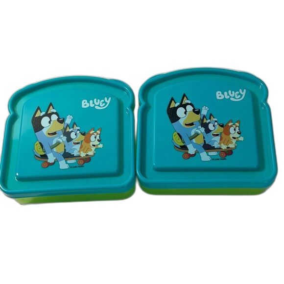 Bluey Sandwich Containers Set of 2 New - Picture 1 of 1